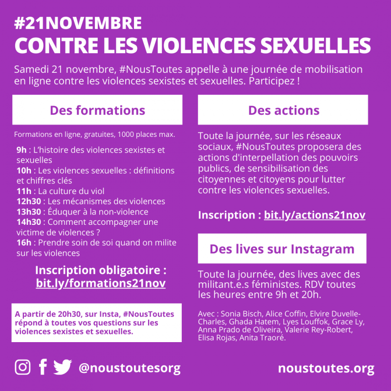 25 Novembre 2020 Lutte Contre Les Violences Sexistes Et Sexuelles